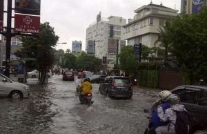 Ilustrasi: Banjir di Kemang, Jakarta Selatan