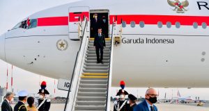 Presiden RI Joko Widodo Tiba di Roma dengan Garuda Indonesia / Istimewa