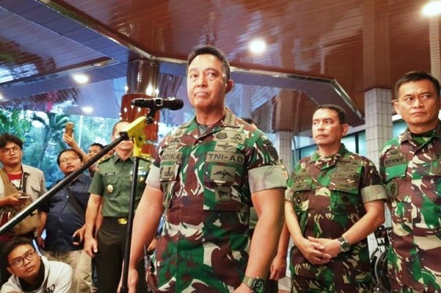 Panglima TNI Andika Perkasa saat masih menjadi Kepala Staf TNI Angkatan Darat (KSAD). Alinea.id.