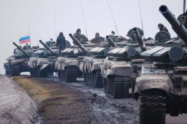 Ilustrasi, konvoi pasukan Rusia di Ukraina