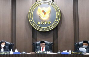 Sidang DKPP pembacaan putusan kode etik penyelenggara pemilu (KEPP), Rabu 10 Agustus 2022, di Jakarta. HO-DKPP.