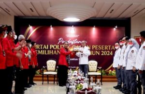 PDI Perjuangan (PDIP) resmi menyerahkan berkas pendaftaran menjadi peserta Pemilu 2024 kepada Komisi Pemilihan Umum (KPU) pada Senin (1/8/2022) pagi. - Dok. PDIP