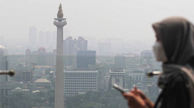Penampakan polusi udara kota Jakarta pada Kamis 10 Agustus 2023. Foto Media Indonesia