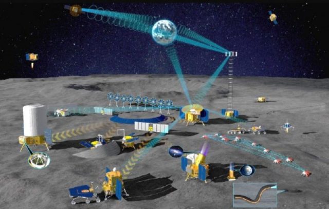 Ilustrasi pangkalan penelitian di bulan atau International Lunar Research Station (ILRS) yang digagas Rusia dan Cina - ILRS