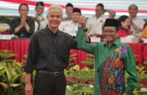 Mahfud MD resmi jadi cawapres Ganjar Pranowo di Pilpres 2024. (foto: CNN /Adhi Wicaksono)