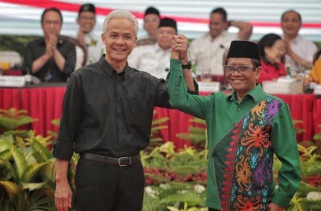 Mahfud MD resmi jadi cawapres Ganjar Pranowo di Pilpres 2024. (foto: CNN /Adhi Wicaksono)