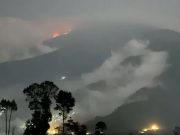 Kebakaran hutan di lereng gunung Merbabu (Foto: Innalar)