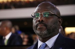 Presiden Liberia, George Weah. (AFP/LUDOVIC MARIN)