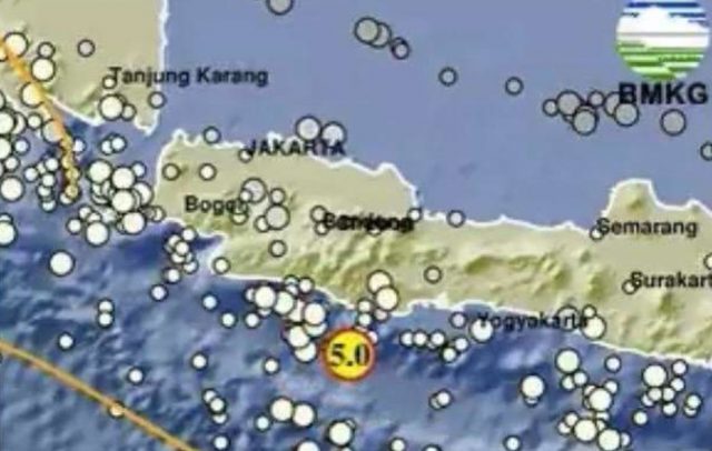 Gempa guncang wilayah Pangandaran 31 Desember 2023 dengan kekuatan 5.0 MMI - BMKG