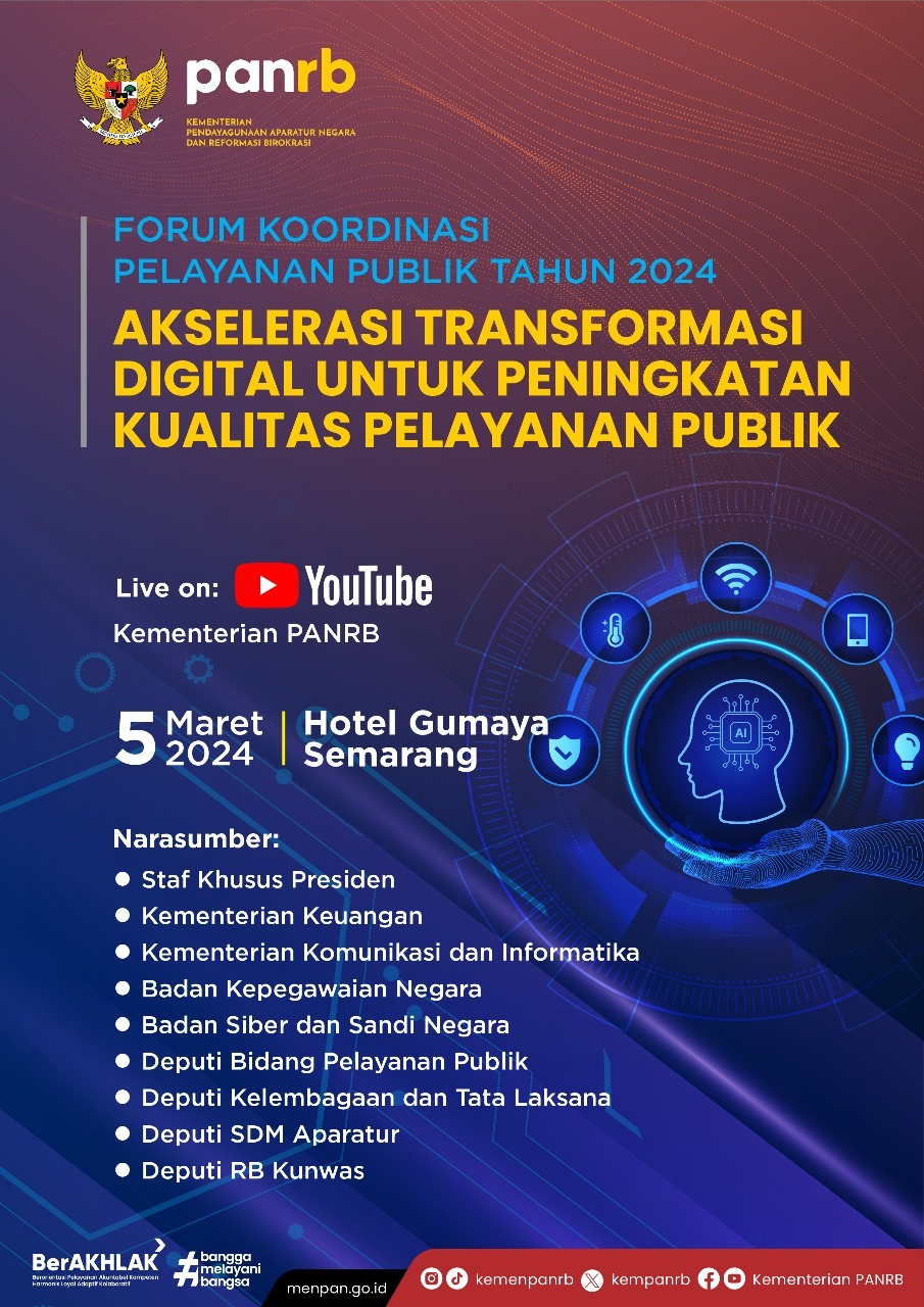 Hari Ini Kementerian PANRB Gelar FKPP Tahun Akselerasi Transformasi Digital Untuk