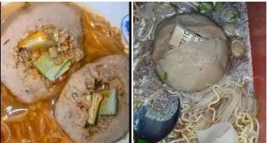 Potret Bakso Hadiah Uang Bikin Kaget. (Sumber: Instagram/lelucon.seru dan 1cak.com)