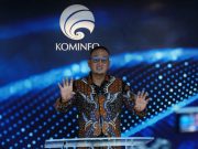 Dirjen Aptika Kominfo Semuel A Pangerapan saat memberikan Keterangan Pers pengunduran dirinya di Kantor Kementerian Kominfo, Jakarta, Kamis (4/7/2024). Foto: Ditjen IKP Kominfo/Hendra