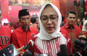 Airin Rachmi Diany Bakal Calon Gubernur Banten dari PDIP saat ditemui di Kantor DPP PDIP. (Foto: Sulindo/Iqyanut Taufik)