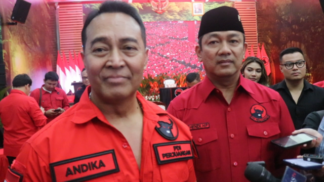 Andika Perkasa saat ditemui wartawan di kantor DPP PDIP. (Foto: Sulindo/Iqyanut Taufik)