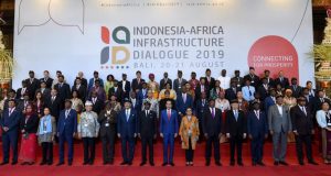 Presiden RI saat membuka Indonesia-Africa Infrastructure Dialogue 2019 (BPMI Setpres/Muchlis Jr)