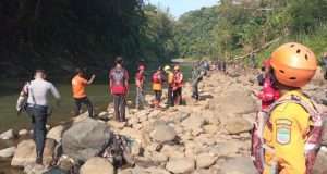 Tim SAR Gabungan BPBD Kab. Ciamis, Kab. Tasik, Kepolisian dan TNI melakukan pencarian korban di sungai Citanduy, Selasa(6/8/2024). (Foto: M. Kris)