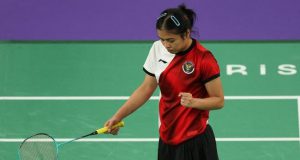 Gregoria Mariska Tunjung raih medali pertama untuk Indonesia di Olimpiade Paris 2024. (REUTERS/Hamad I Mohammed)