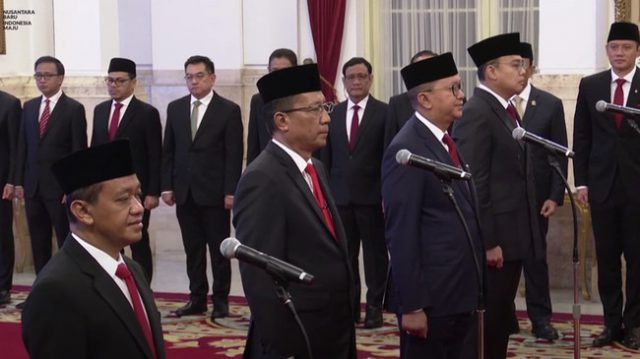 Pelantikan pejabat negara Republik Indonesia di Istana Negara, 19 Agustus 2024. (Foto: Tangkapan layar youtube Sekretariat Presiden)