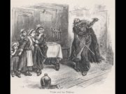 Ilustrasi yang menunjukkan Tituba melakukan aksi sihir untuk Betty Parris, Abigail Williams, dan anak-anak lainnya di dapur rumah Pendeta Samuel Parris. (Sumber: Salem Witch Trials Documentary Archive and Transcription Project)