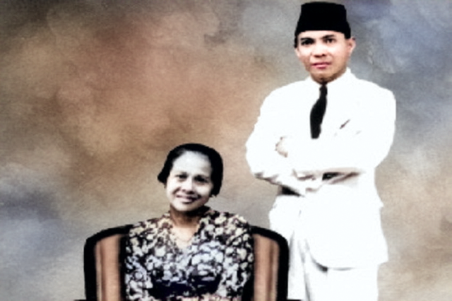 Inggit Garnasih dan Sukarno.