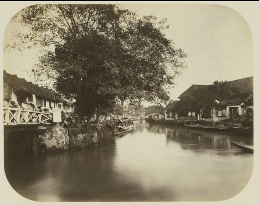 Kawasan Pecinan di Batavia, sebelum 1870. (Sumber: Digital Collection Leiden University)