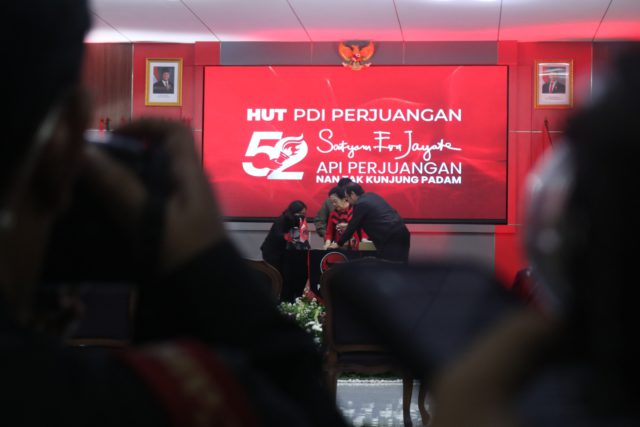 Acara HUT PDIP ke - 52 yang diadakan di Sekolah Partai, Lenteng Agung, Jakarta Selatan. (foto: Sulindo/Iqyanut Taufik)