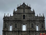 Reruntuhan St. Paul di Makau: Warisan Budaya Ikonik Makau Fasad utama Gereja St. Paul di Makau. (Foto: Sulindo)