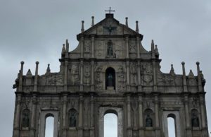 Fasad utama Gereja St. Paul di Makau. (Foto: Sulindo)