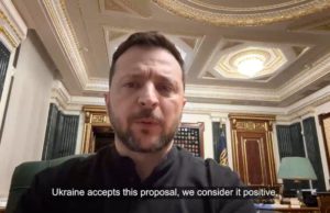 Presiden Ukraina Volodymyr Zelenskyy mengumumkan negaranya menerima usulan Amerika Serikat dan menganggapnya positif. (Sumber: @V_Zelenskiy_official)