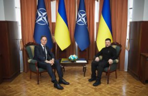 Sekretaris Jenderal NATO Mark Rutte (kiri) mengadakan rapat bersama Volodymyr Zelenskyy di Odesa. (Sumber: President of Ukraine)