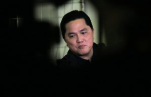 Ketua Umum PSSI Erick Thohir saat jumpa pers di stadion Madya kawasan Gelora Bung Karno, Senayan, Jakarta Pusat. (Foto: Sulindo/Iqyanut Taufik)
