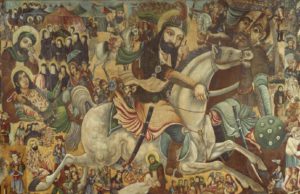 Lukisan yang menceritakan peristiwa di Karbala. (sumber: Wikipedia)
