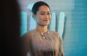 Putri Ayudya saat gala Premier film Bertaut Rindu di Epicentrum XXI Jakarta. (Foto: Sulindo/Iqyanut Taufik)