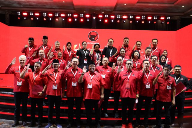 Para pengurus PDIP berkumpul saat kongres di Nusa Dua Bali. (DOK. PDIP)