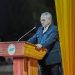 Presiden Timor Leste periode 2022-2027 Jose Ramos Horta menyampaikan sambutan seusai upacara pelantikannya di Tasi-Tolu, Dili, Timor Leste, Kamis malam, 19 Mei 2022 - Antara