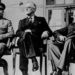 Joseph Stalin (kiri), Franklin D. Roosevelt (tengah) dan Winston Churchill (kanan) terlibat dalam penyusunan dan penandatanganan Piagam PBB. (Sumber: un.org)